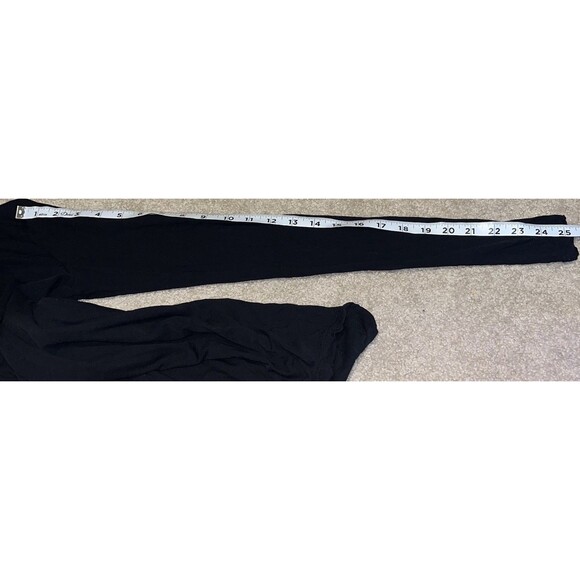 Standard James Perse (1) Small Black Slub Jersey Drape Back Long Sleeve Top - Picture 11 of 14